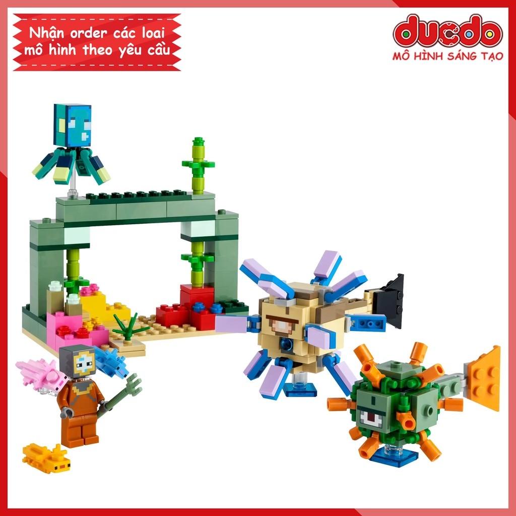 No 1079 Lắp ghép Minecraft Trận Chiến Giám Hộ Dưới Đáy Biển - Đồ chơi Xếp hình Mô hình 21180 BLA LRI TANK 60156