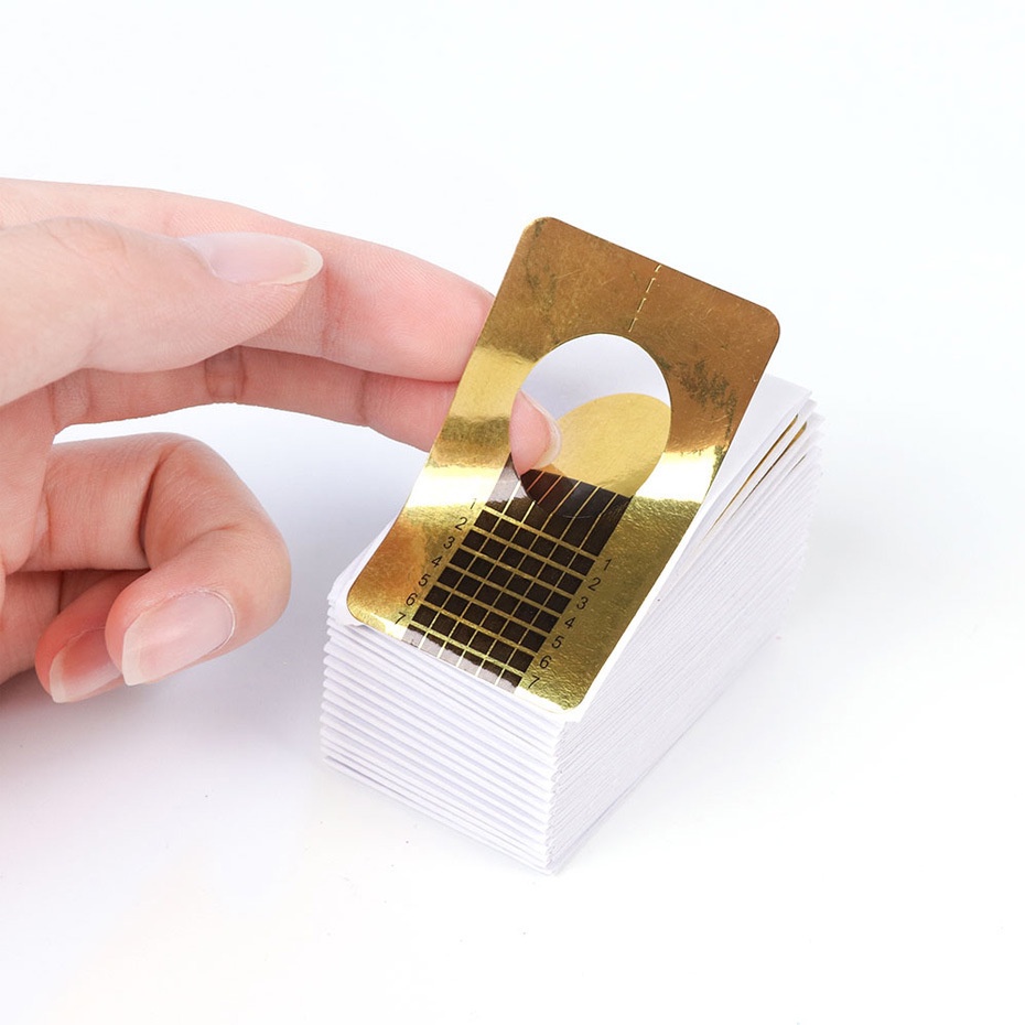 Set 100 Miếng Dán Nối Dài Móng Tay Bằng Giấy Acrylic