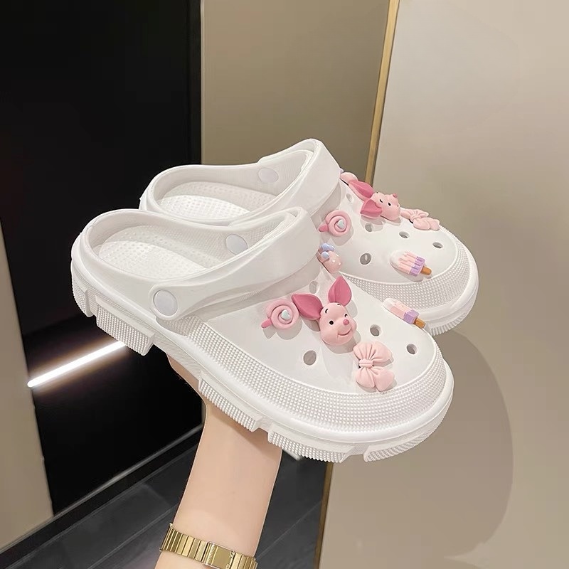 Dép sục EVA siêu êm - Tặng kèm sẵn Charm 3D như ảnh