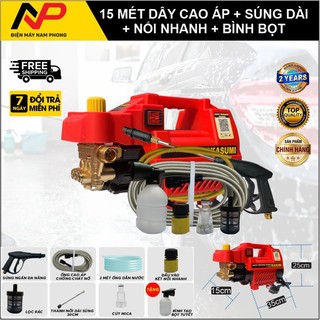 Máy rửa xe có chỉnh áp 3500w giá rẻ mini kasumi