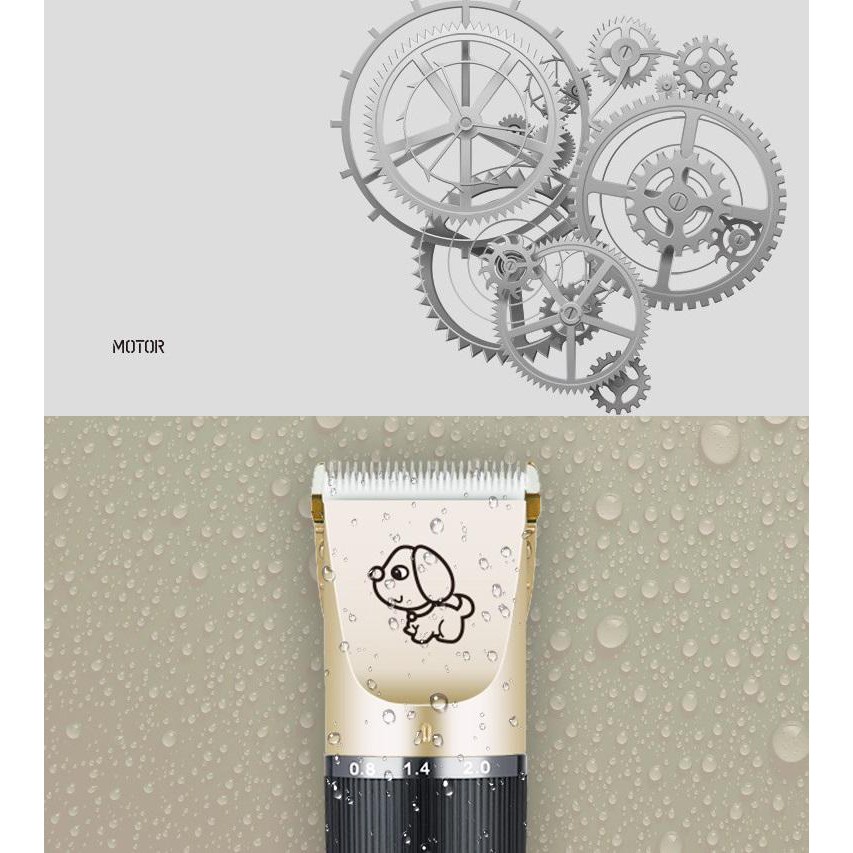 Tông đơ cắt tỉa lông thú cưng Hanpet USB6800 có cổng sạc USB tiện dụng (màu ngẫu nhiên)