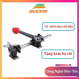 Máy căng dây đai quấn thùng carton cầm tay Đức Tín dễ thao tác và sử dụng, siết đai nhựa từ 2 đầu, bảo hành 6 tháng