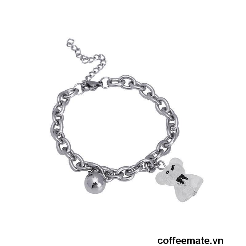 ⚡Vòng Đeo Tay Mặt Gấu Trong Suốt Ba Chiều Thời Trang Hàn Quốc