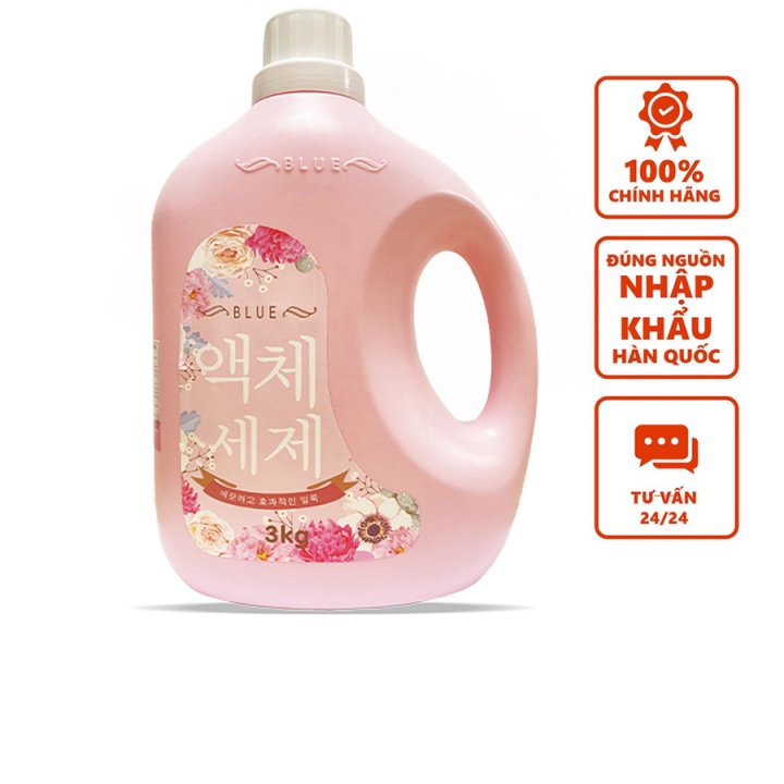 NƯỚC GIẶT ĐẬM ĐẶC BLUE HÀN QUỐC HƯƠNG NƯỚC HOA CHAI 2KG