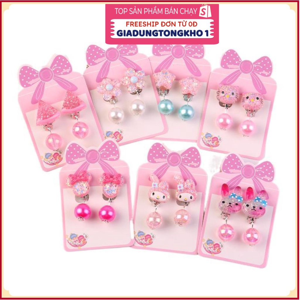 PVN54721 Bông Tai Dạng Kẹp Đính Ngọc Trai Hoạt Hình DIY Đáng Yêu Cho Bé Gái Giá Rẻ