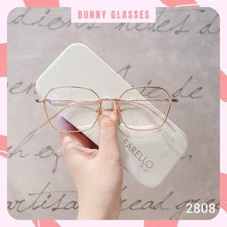 Gọng Kính Cận Mảnh Kim Loại L2808 - Gọng Kính Mắt Tròn Nữ Bunny