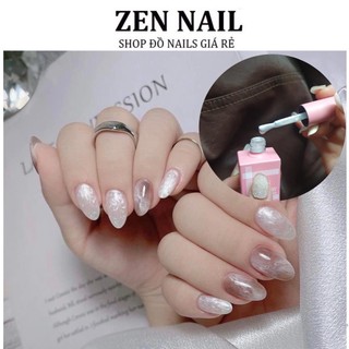 {Màu sơn hot} Top nhũ ánh trai tone trắng bạc,15 ml - Trend mới 2021