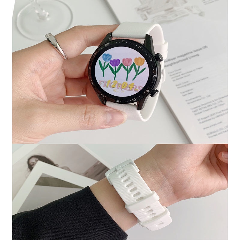 Dây Đeo Silicon Họa Tiết Sọc Caro Phù Hợp Cho Đồng Hồ Thông Minh Samsung galaxy watch 4 / 5 / 5Pro / active 2