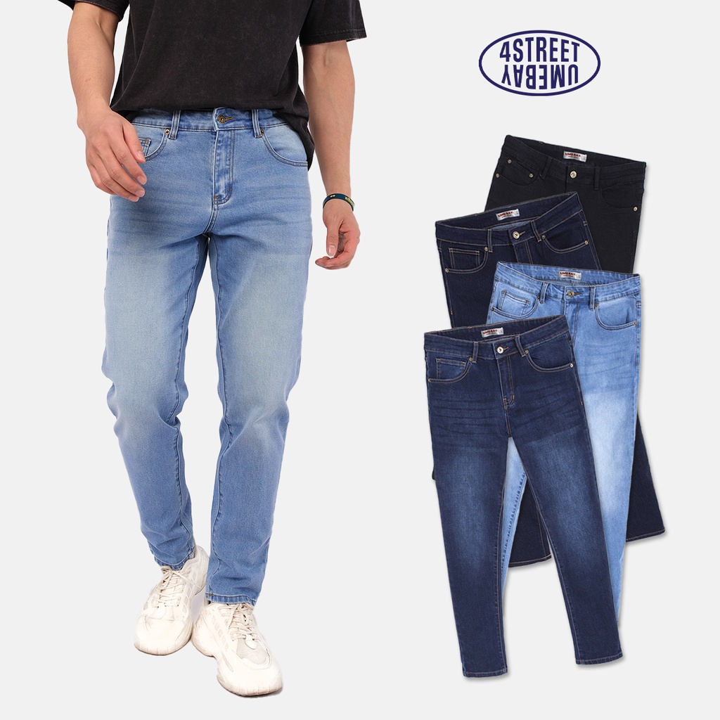 Quần jean nam slimfit Umebay UMJ310, rin bò co giãn form basic skinny trẻ trung