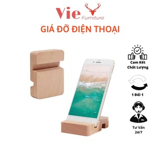 Giá Đỡ Điện Thoại 💗FREESHIP💗 Kệ Để Điện Thoại Gỗ Thông - Xem Phim Chống Trượt Nhỏ Gọn