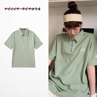 [SẴN] Áo polo tay ngắn [177274] Nelly Heybig form rộng hoạ tiết thêu cho nam và nữ Crhsup 39