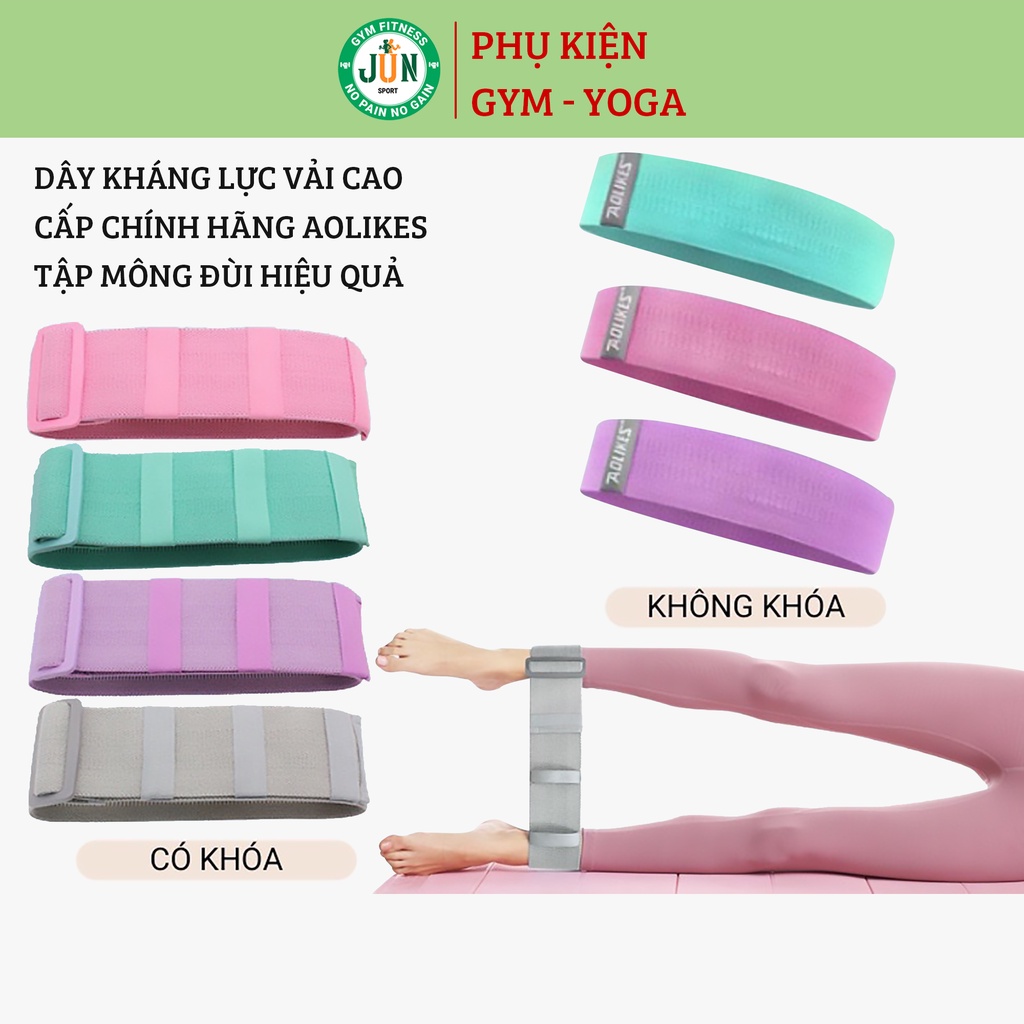 ❤️Free size❤️ - Dây Kháng lực tập gym,Miniband tăng mông đùi Aolikes Jun Sport