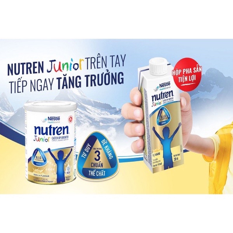 Thùng 24 hộp sữa nutren junior pha sẵn hộp 200ml
