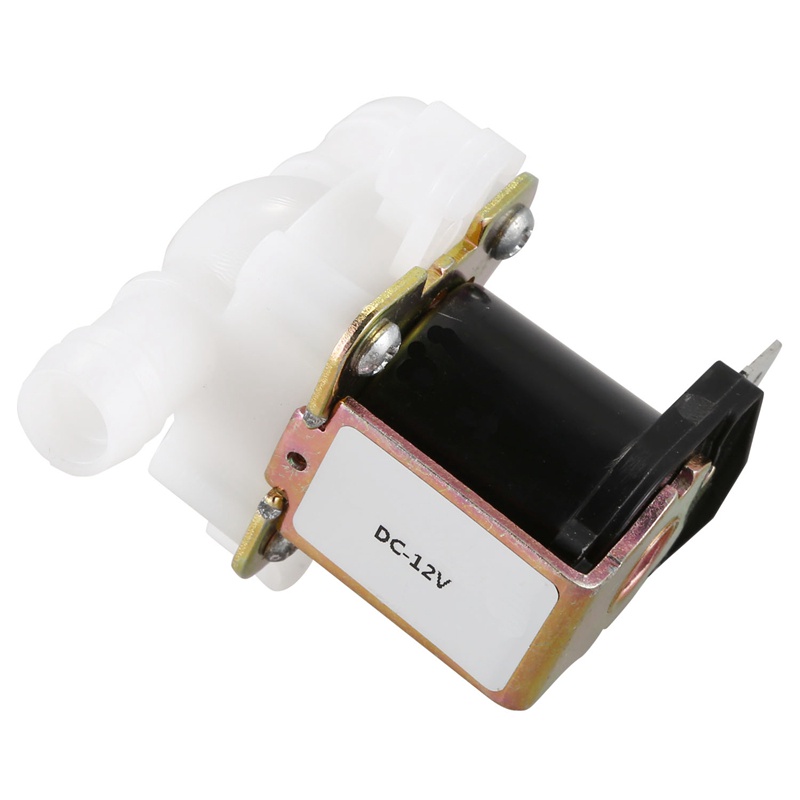 Ống 3 '8 inch 12VDC Barb Van điện từ Thân nhựa 12 volt DC cho vòi tự động Vòi uống nước-không áp suất. trắng và đen