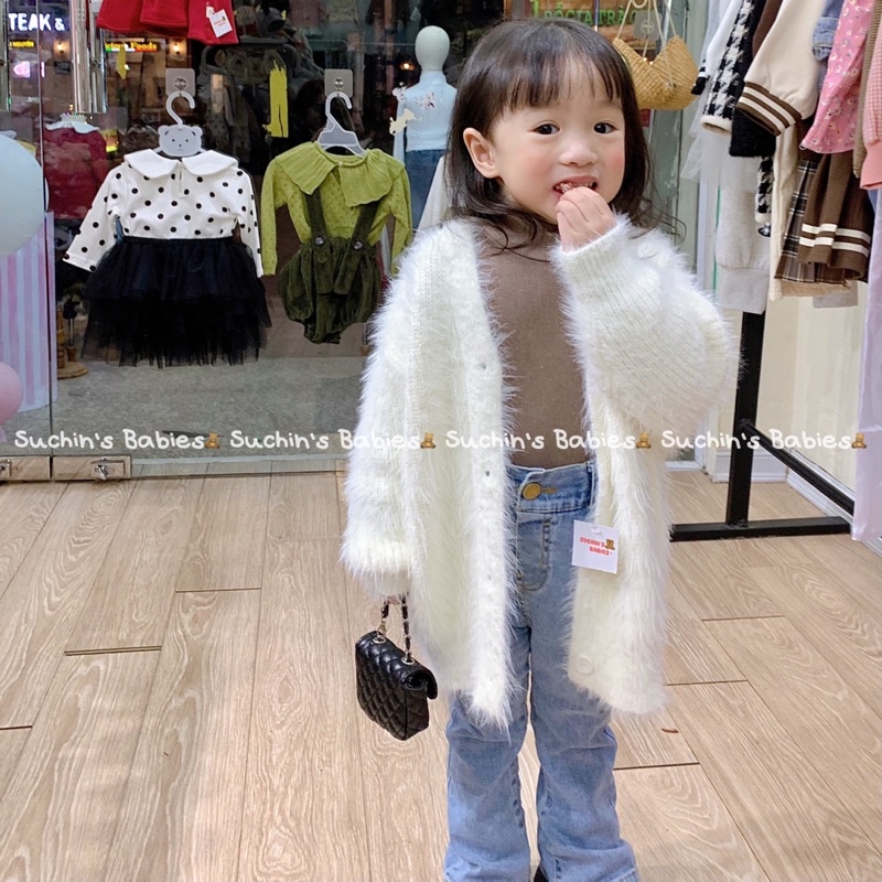 Cardigan lông cho bé Suchin