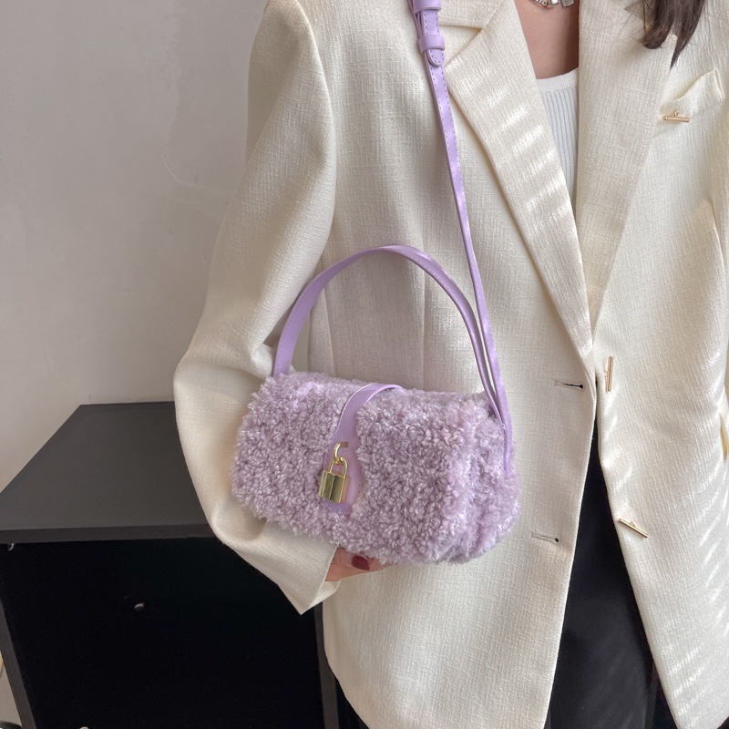 Túi Xách JASMIN NOIR Đeo Chéo Có Khóa Lông Thời Trang Mùa Đông 2022 Mới Cho Nữ