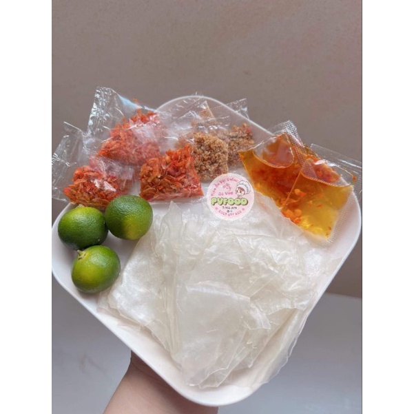 Xâu 10 bịch bánh tráng sate tắc phơi sương