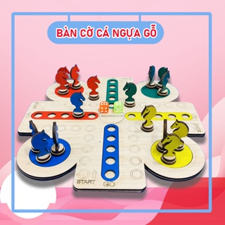 Bộ Cờ Cá Ngựa Cờ Đua Ngựa Bằng Gỗ Siêu Đẹp