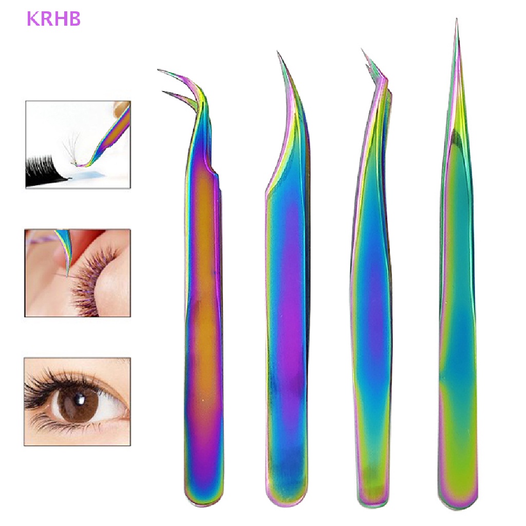 Nhíp Uốn Cong Làm Dài Lông Mi Bằng Thép Không Gỉ Mới