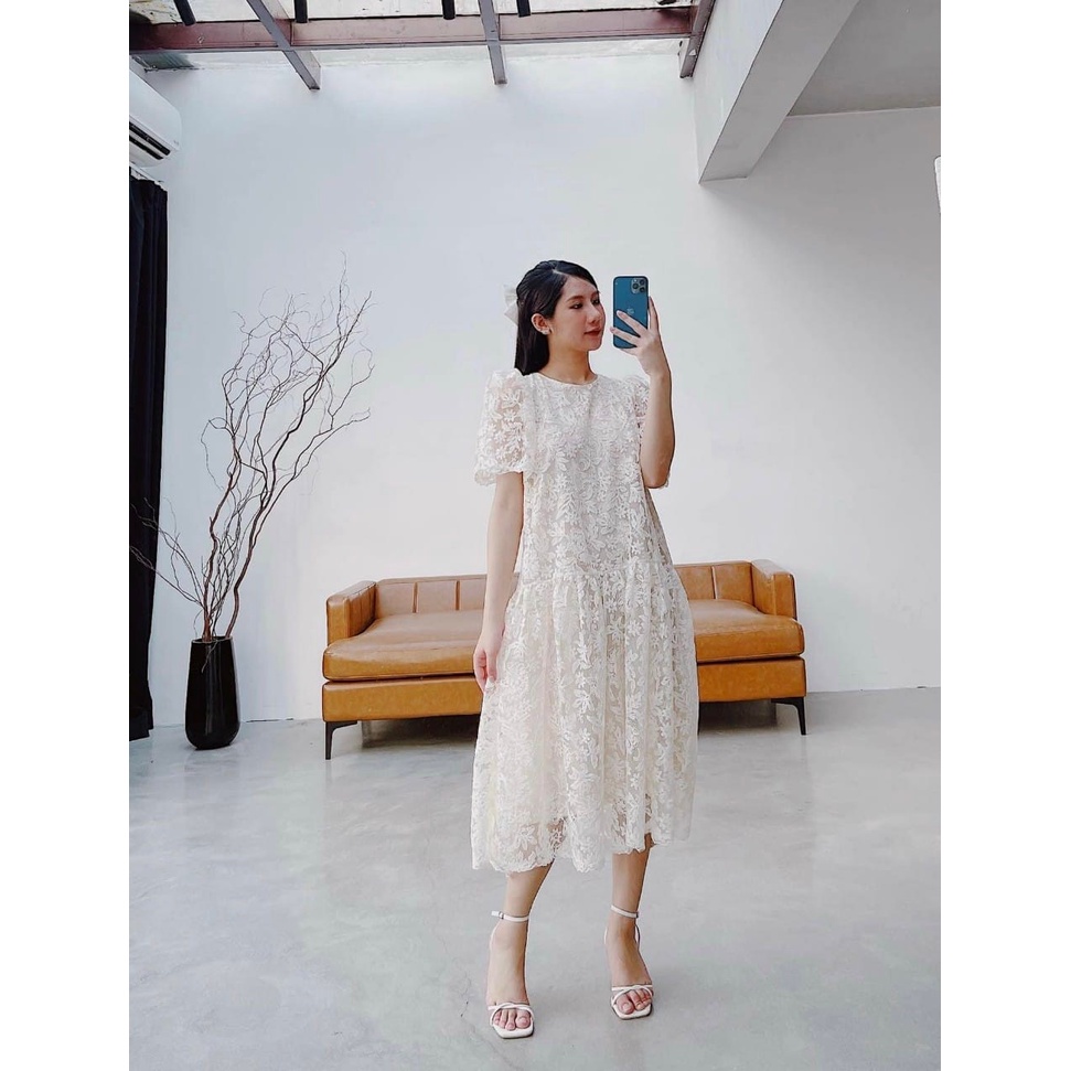 ( ảnh thật shop chụp) ĐẦM REN SUÔNG CAO CẤP DÀNH CHO BẦU