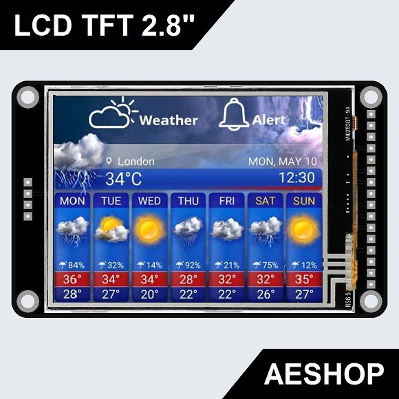 Màn hình Cảm ứng LCD TFT 2.8 Inch Giao tiếp SPI