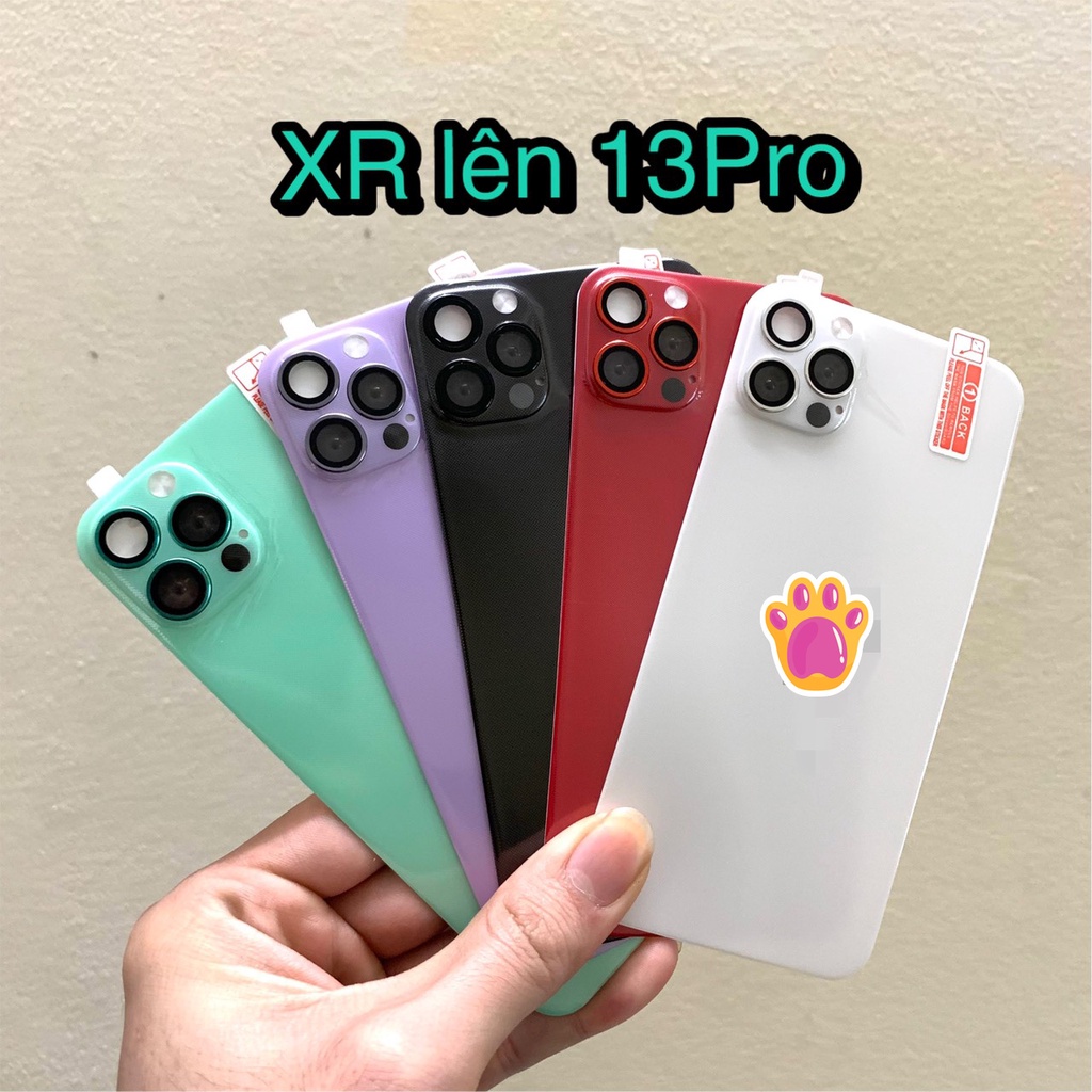 (XR-13Pro) Miếng Dán lưng độ giả sang trọng cho IPHONE XR lên iphone 13PRO