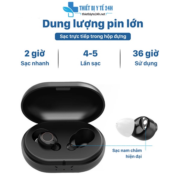 Máy trợ thính không dây siêu nhỏ Goodmi GM-305, tai nghe trợ thính cảm ứng [ CHÍNH HÃNG ]