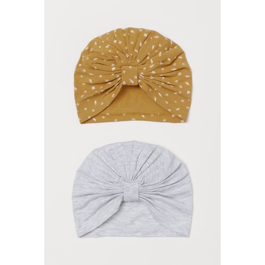 Set 2 mũ cotton Hm auth | Săn sale hm uk | sz 6-12m, 1-2y, 2-4y