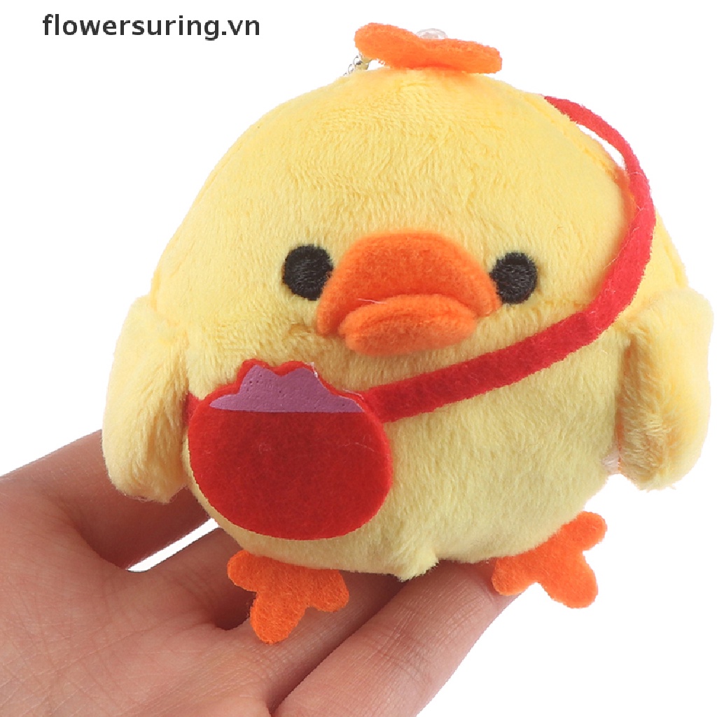 1 Búp Bê Nhồi Bông Hình Gà Con Có Móc Khóa