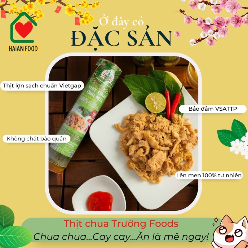 Combo Thịt chua ống nứa truyền thống Trường Foods mang đậm nét truyền thống kết hợp hiện đại lên men chín 100%