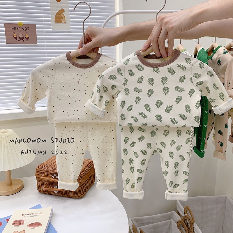 Bộ Đồ 2 Món Áo Thun Tay Dài In Hình Hoạt Hình Dành Cho Trẻ Em