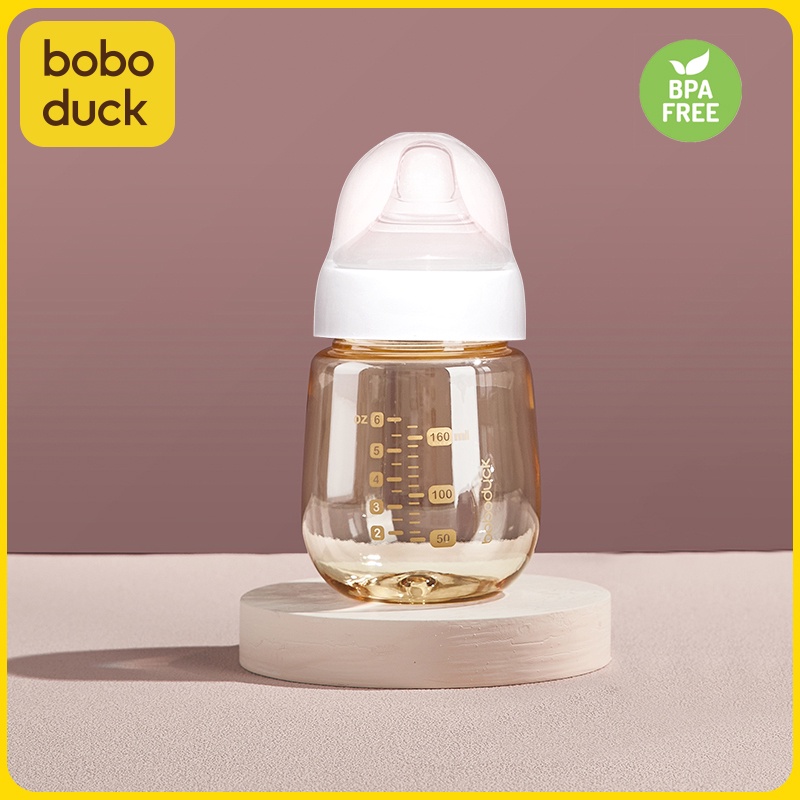 Bình sữa Boboduck cổ rộng bằng PPSU cho bé dung tích 160ml