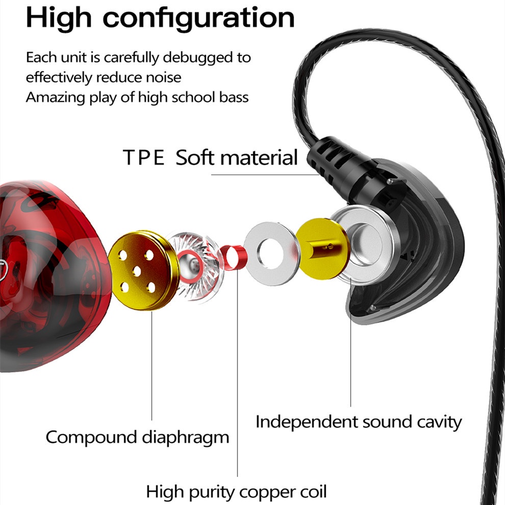 Tai Nghe Nhét Tai Có Dây Jack 3.5mm Kèm Mic Chuyên Dụng Cho Điện Thoại