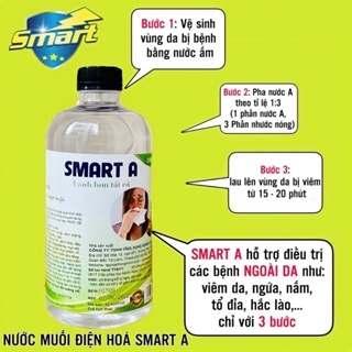 Dung dịch sát khuẩn Smart A 500ml - Nước anolyte khử khuẩn da