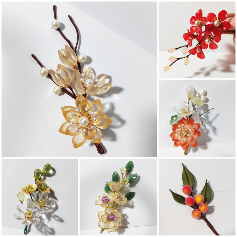 Cài tóc cổ trang, cài tóc cô dâu - Bộ sưu tập A11222 - handmade by Pudy Pudy