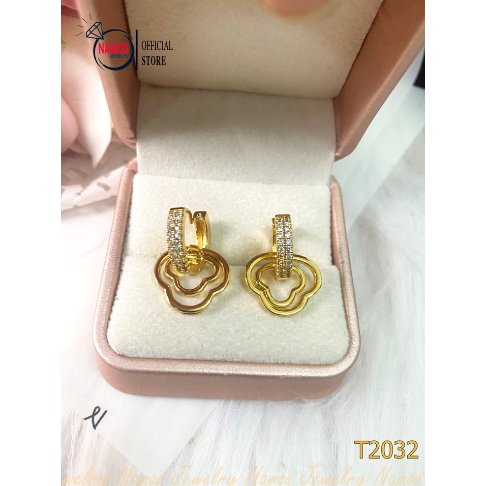 Bông Tai Đính Đá Sang Trọng Cho Nữ Rất Cá Tính Và thời Thượng T2032 Namoo Jewelry