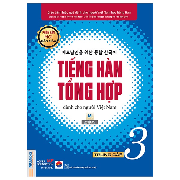 Sách Giáo trình Tiếng Hàn tổng hợp trung cấp 3 Bản màu Mcbooks