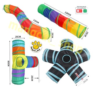 Đường hầm chui cho mèo gấp cuộn tiện dụng vui nhộn, Đồ chơi trong nhà cho mèo