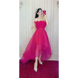 ✨ Đầm cup đuôi tôm đính lông✨ HÌNH THẬT