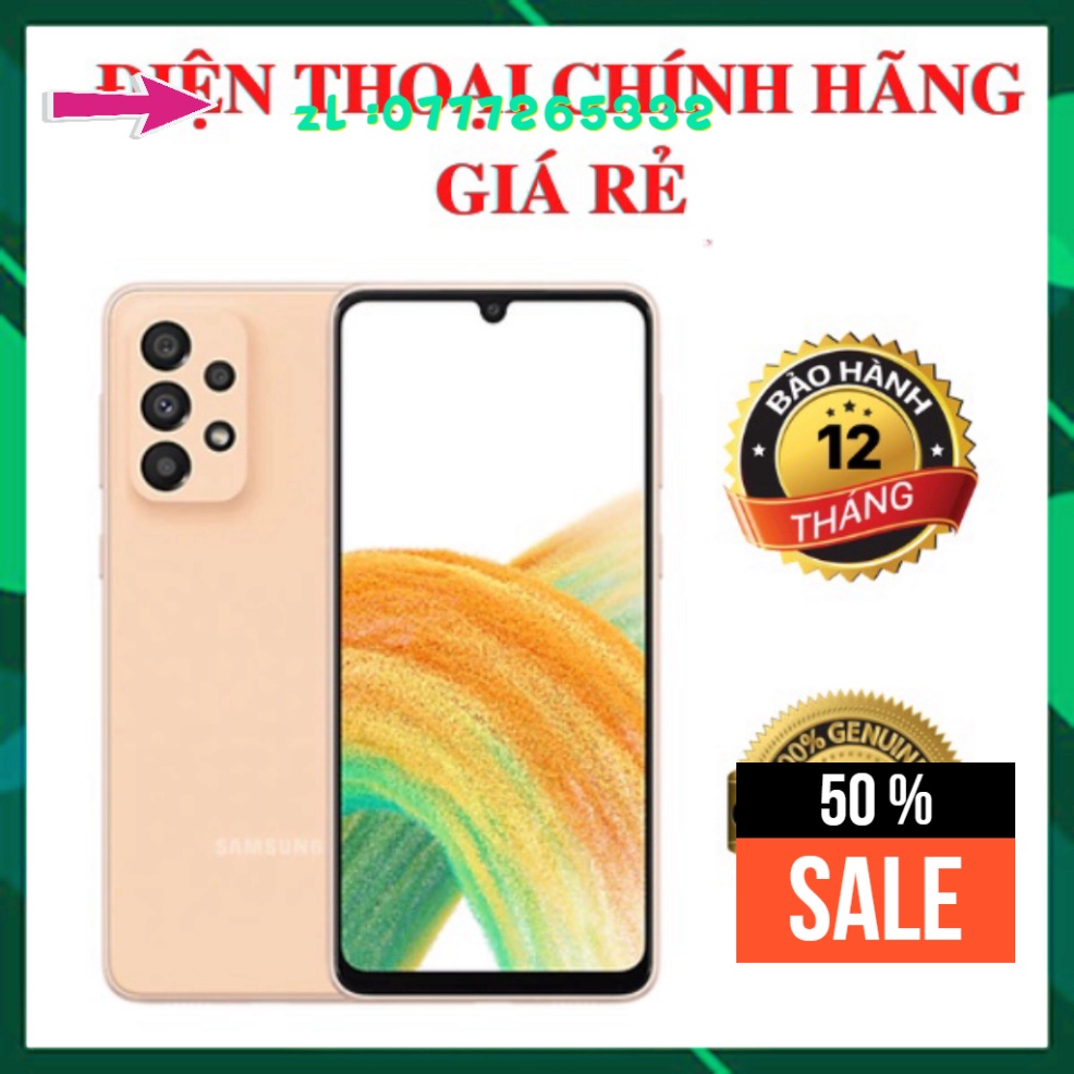 Điện thoại Samsung Galaxy A33 5G  - Hàng chính hãng nguyên seal - SS08 ZQ17AR chính hãng