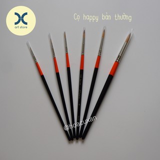 Cọ vẽ đầu tròn Happy lông cọ nhân tạo
