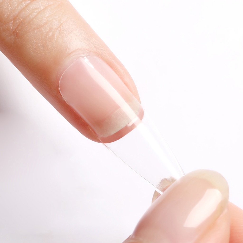 Hộp 100 Móng Tay Giả Trong Suốt Siêu Mỏng Không Gây Hại Cho Salon