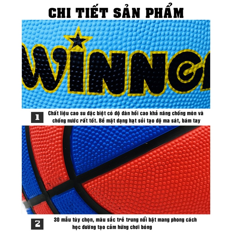 Quả Bóng Rổ Cao Su WINNER Số 5 6 7, Banh Bóng Rổ Chính Hãng Bách Hiền Giá Rẻ Đủ Size Trẻ Em Học Sinh Sinh Viên Người Lớn