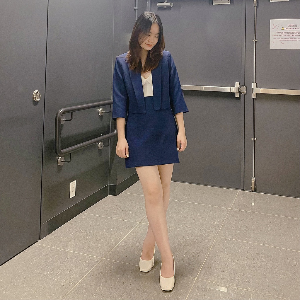 Set vét công sở 2 lớp nữ