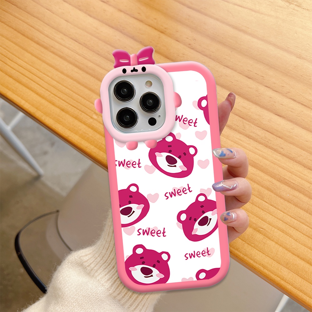 OPPO Reno 8 7 6 5 4 5F 4F SE 5G cho Ốp lưng điện thoại In Hình Cartoon Strawberry Bear