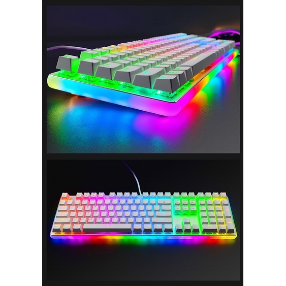 Bàn Phím Cơ Royal RK918 LED 7Màu RGB - Kết Nối Mạ Vàng Chống OXY Hoá - New Box BH12T Chính Hãng