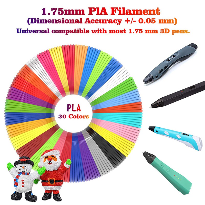 Sợi bút 3D Refills 30 màu . 3D Pen Filament PLA 1.75mm , Không độc hại , Nạp mực in mịn