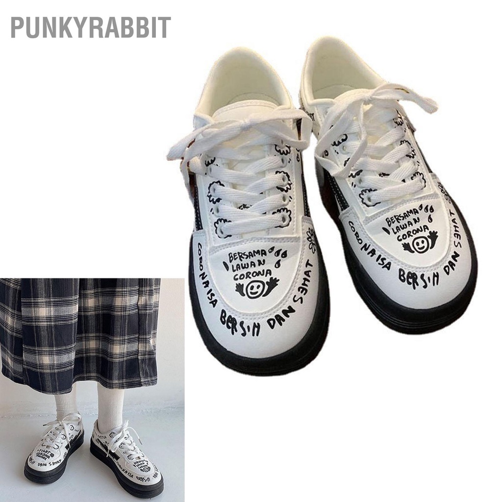 PunkyRabbit Giày Sneaker Bé Gái Đế Dày Phối Ren Thiết Kế Thoải Mái Mũi Tròn Nhân Tạo Cao Su PU Thường Ngày Thu Hàng