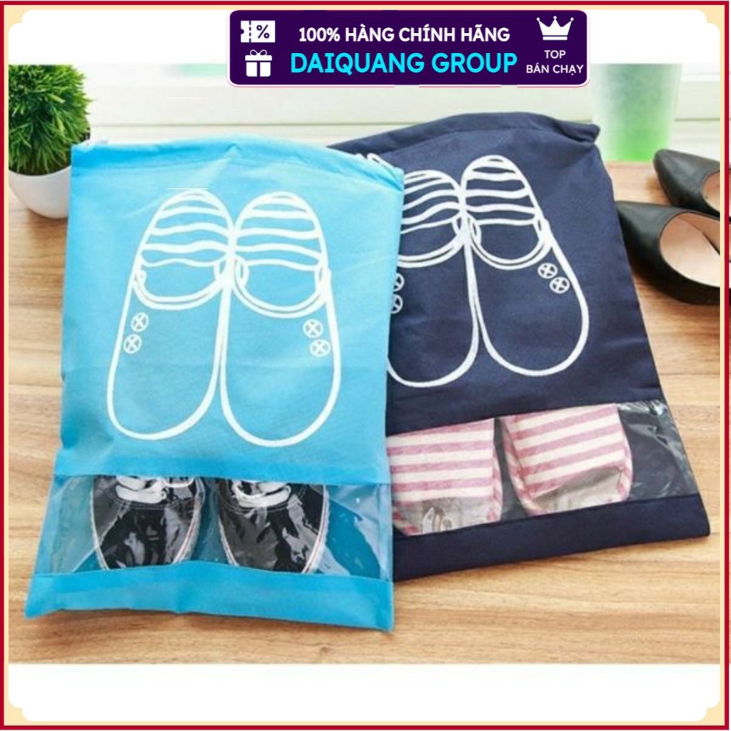 Combo Túi đựng giày dây rút chống bụi size lớn 44*32cm, size nhỏ 35.5*27cm