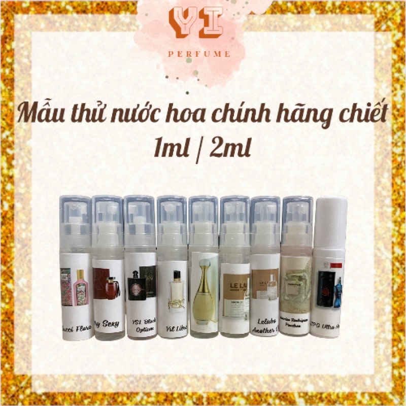 Chiết 1ml nước hoa nam nữ chính hãng mẫu thử các hãng - Lưu hương lâu
